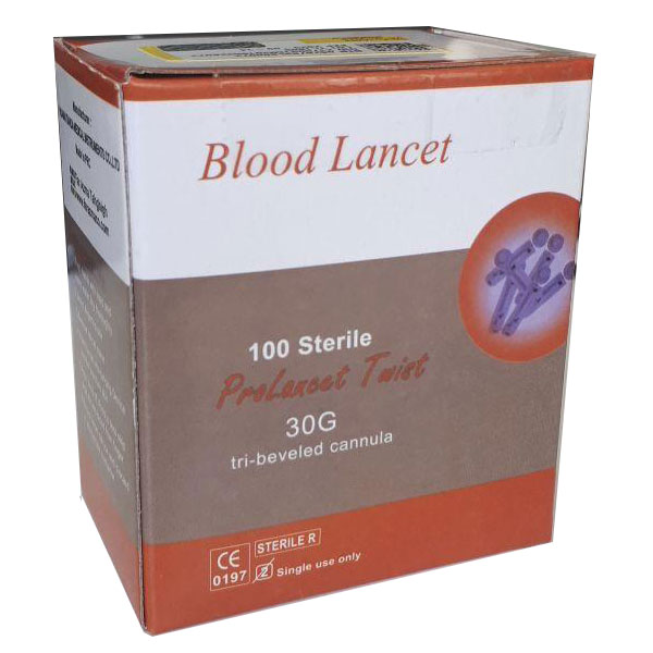 BLOOD lancet - سوزن تست قند خون چهار پر Blood Lancet