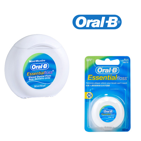 essential 1 - نخ دندان ارال بی اسنشیال فلاس نعنایی Oral b