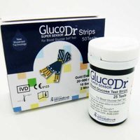 gluco dr strip 200x200 - نوار تست قند خون گلوکو داکتر GLUCO DR TEST STRIP