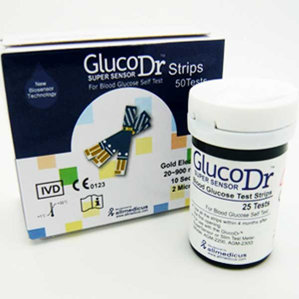gluco dr strip - نوار تست قند خون گلوکو داکتر GLUCO DR