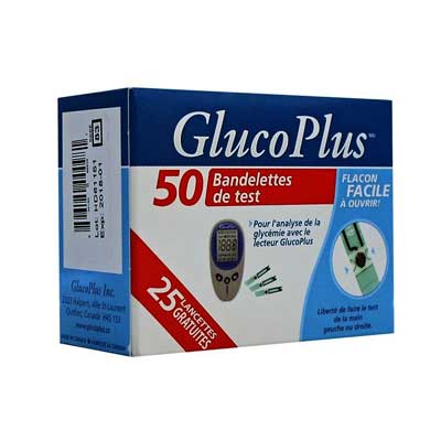 glucoplus strip 1 - نوار تست قند خون گلوکو پلاس GLUCO PLUS