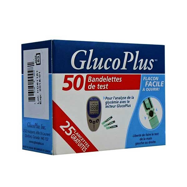 glucoplus strip - نوار تست قند خون گلوکو پلاس GLUCO PLUS