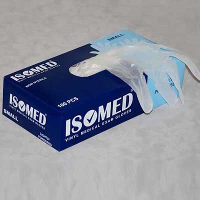 ISO MED 1 - دستکش معاینه کم پودر ایزومد ISOMED بسته‌ی 100 عددی