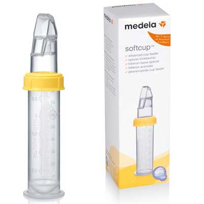 soft cup medela1 1 - شیشه شیر با سر پستانک قاشقی مدلا MEDELA SOFTCUP FEEDER