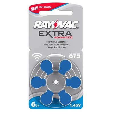 Rayovac Extra 675 1 - باتری سمعک ریواک شماره 675 RAYOVAC