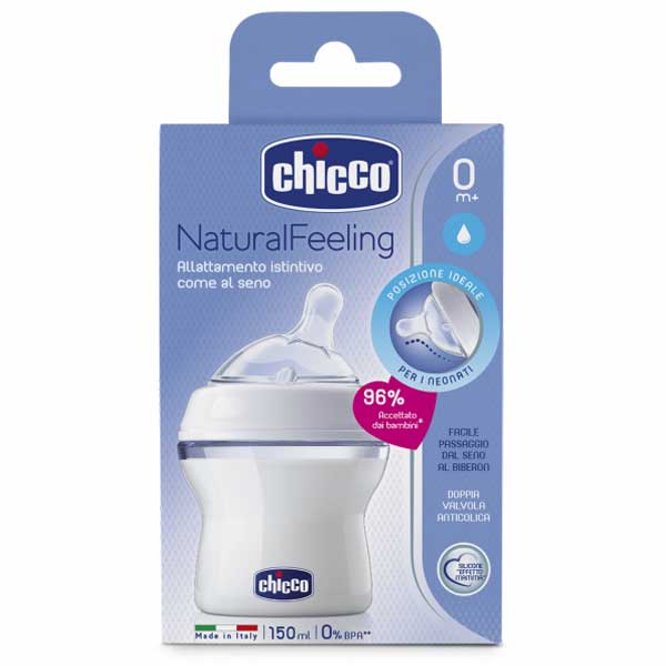 chicco 150ml bottle - شیشه شیر جریان معمولی چیکو CHICCO 150ML