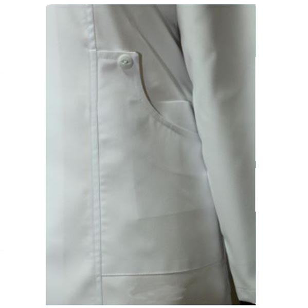 1 3 - روپوش سفید زنانه سینا مدل چهار جیب