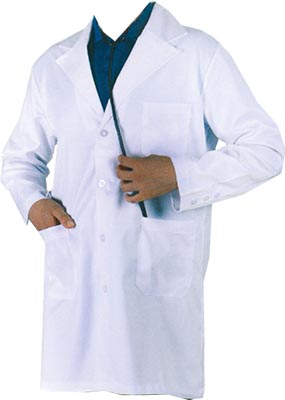 400 26 - روپوش سفید مردانه طب آرین مدل N131
