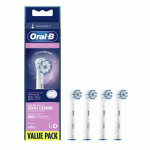 oral b sensitive clean toothbrush heads 01 150x150 - سری مسواک برقی حساس ارال بی 4 عددی Oral-B Sensitive