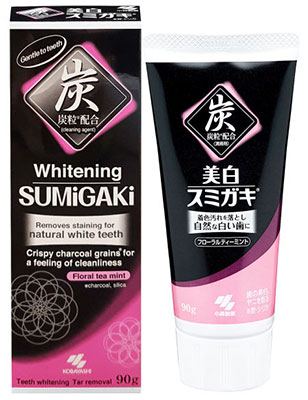 sumigaki toothpaste whitening2 - خمیردندان زغالی (سفید کننده) کوبایاشی مدل Sumigaki