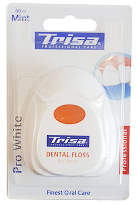 trisa pro white 1 - نخ دندان حرفه‌ای پرو وایت نعنایی تریزا Trisa Pro White