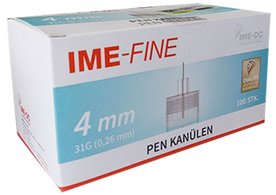 ime fine 4mm 1 - سر سوزن تزریق انسولین آی ام ای فاین سایز IME-Fine 4mm