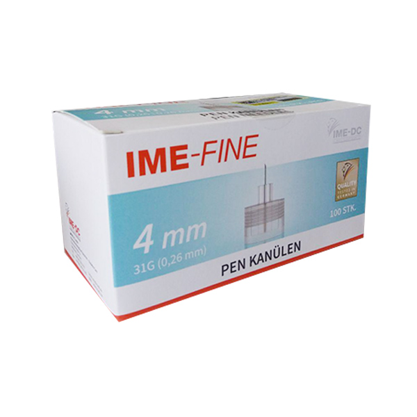 ime fine 4mm - سر سوزن تزریق انسولین آی ام ای فاین سایز IME-Fine 4mm