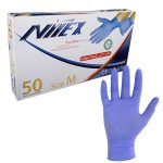 nitex nitrile gloves 150x150 - دستکش معاینه بدون پودر نیتریل نیتکس Nitex بسته‌ی 50 عددی