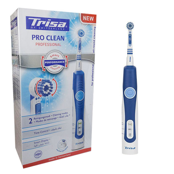 trisa pro clean toothbrush - مسواک برقی تریزا به همراه سه عدد سری Trisa Pro Clean Professional