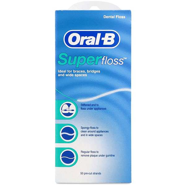 oral b superfloss 4 - نخ دندان ارال بی سوپر فلاس Oral b Superfloss