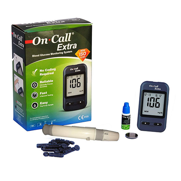 on call extra blood glucose monitoring - دستگاه تست قندخون آن کال اکسترا ON CALL EXTRA