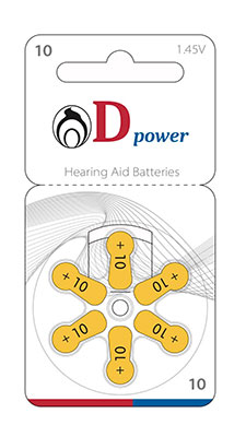 dpower 10 02 - باتری سمعک دی پاور شماره 10 D Power