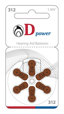 dpower 312 02 - باتری سمعک دی پاور شماره 312 D Power