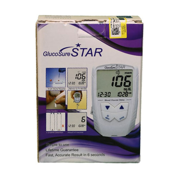 surestar 01 - دستگاه تست قند خون گلوکو شور استار مدل Gluco Sure Star