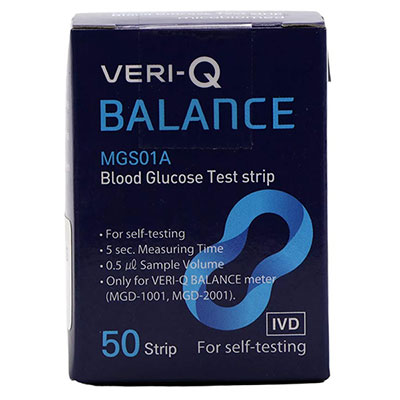 verq balance 03 - نوار تست قند خون وری کیو مدل بالانس Veri-Q