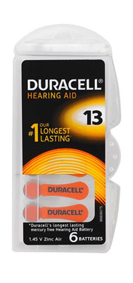 duracell hearing aid 13 02 - باتری سمعک دوراسل DURACELL شماره 13