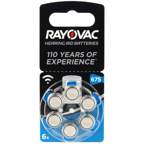 Rayovac 675 001 - باتری سمعک ریواک ضد نویز شماره 675 RAYOVAC