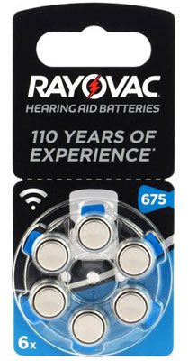 Rayovac 675 002 - باتری سمعک ریواک ضد نویز شماره 675 RAYOVAC