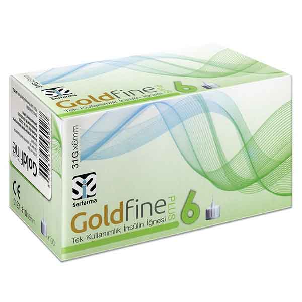 goldfine plus 6 web - سرسوزن قلم انسولین 6 میل گلدفاین Goldfine 31G-6mm