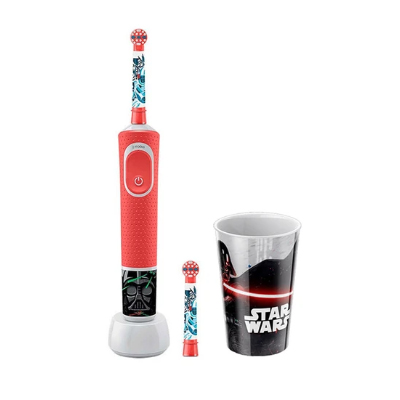 Oral B Srtar Wars 2 - مسواک برقی کودک اورال بی مدل Star Wars به همراه ۲ عدد سری مسواک و لیوان