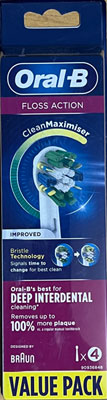 toothbrush floss - سری مسواک برقی  ارال بی 4 عددی Oral-B FLOSS ACTION