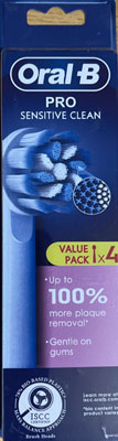 toothbrush prosens - سری یدک مسواک برقی اورال بی Oral B مدل Pro Sensitive Clean بسته 4 عددی